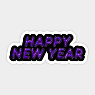 Happy New Year - Purple Sticker